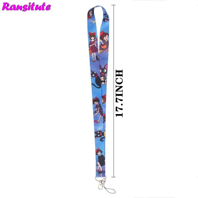 R575 аниме для девочек и принтом Черный кот шнурки многофункциональный мобильный