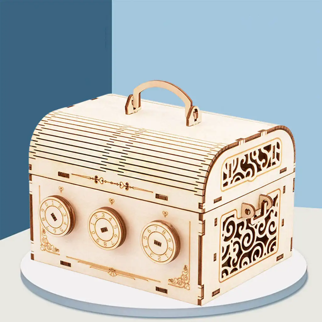 

Wood Password Box Kit Mount Toy Wood Craft Kit for Children From 7