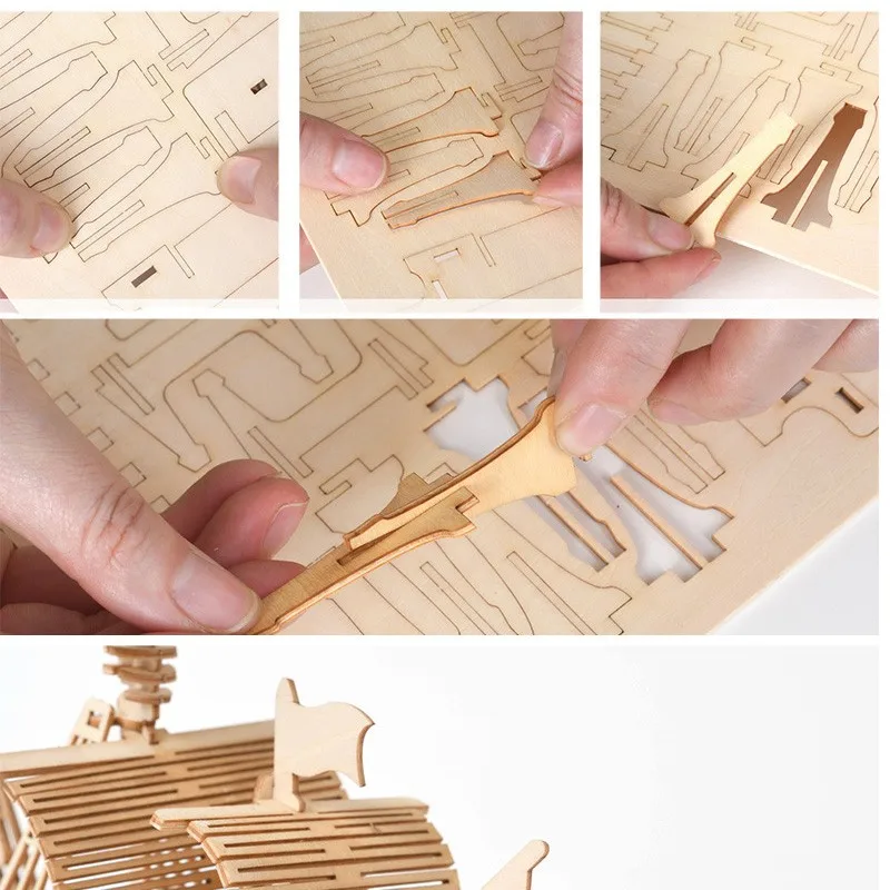 

3D Wooden Puzzle Games Boat & Ship Piano Arc de Triomphe Biplane Classic Car Model Toys For Children Kids Girls Birthday Gift