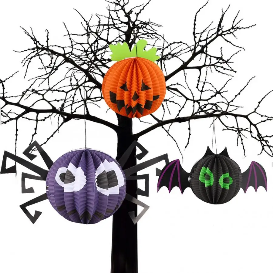 Бумажные фонарики на Хэллоуин подвесной фонарь свадебное украшение вечеринку