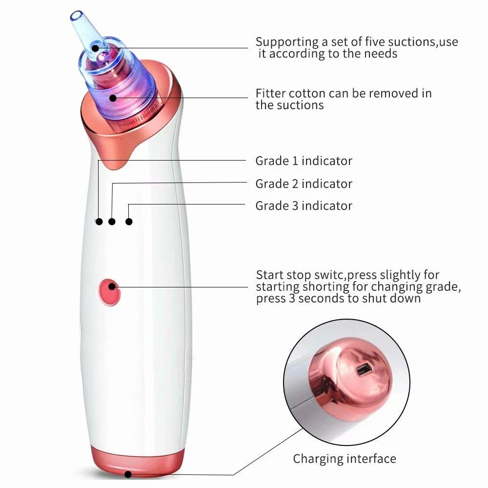 Вакуумное устройство для удаления черных точек на лице с 5 щупами | Красота и