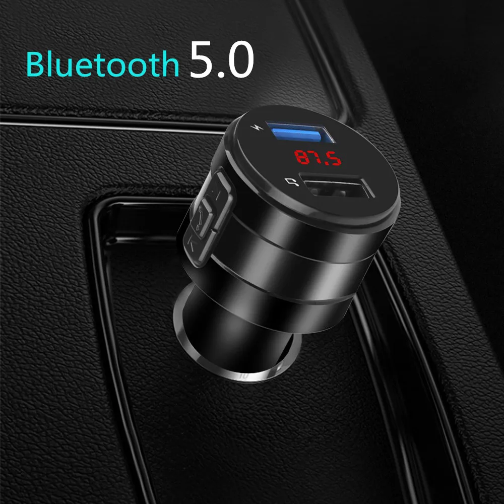 Автомобильный FM трансмиттер Bluetooth 5 0 MP3 плеер поддержка U диска зарядное