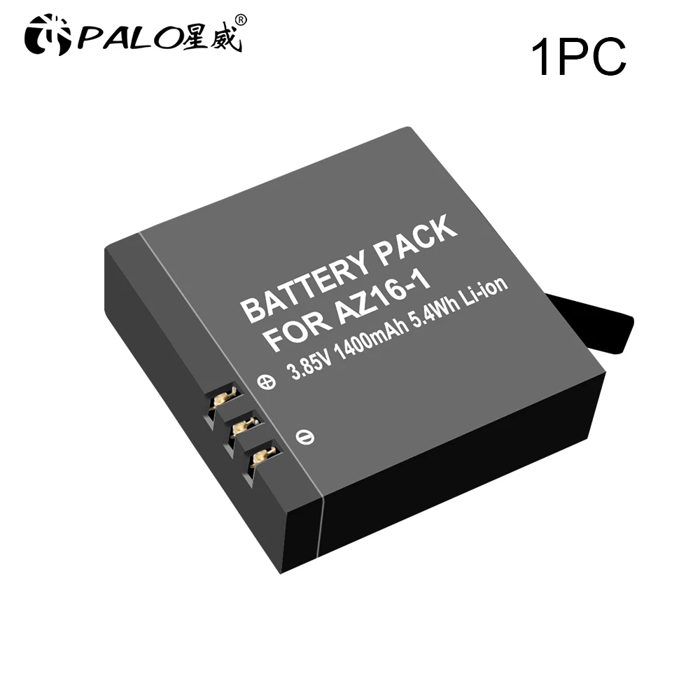 4x AZ16-1 xiao mi Yi 2 4K Lite аккумуляторы accu + LED USB двойное зарядное устройство для XiaoYi Xiaomi II