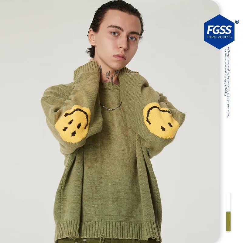 

KAPITAL MAN Knitted Sweater Men Winter Korean Fashion Clothing