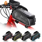 Светоотражающая сумка для велосипеда, WEST BIKING, для автомобиля, мобильный телефон, водонепроницаемая