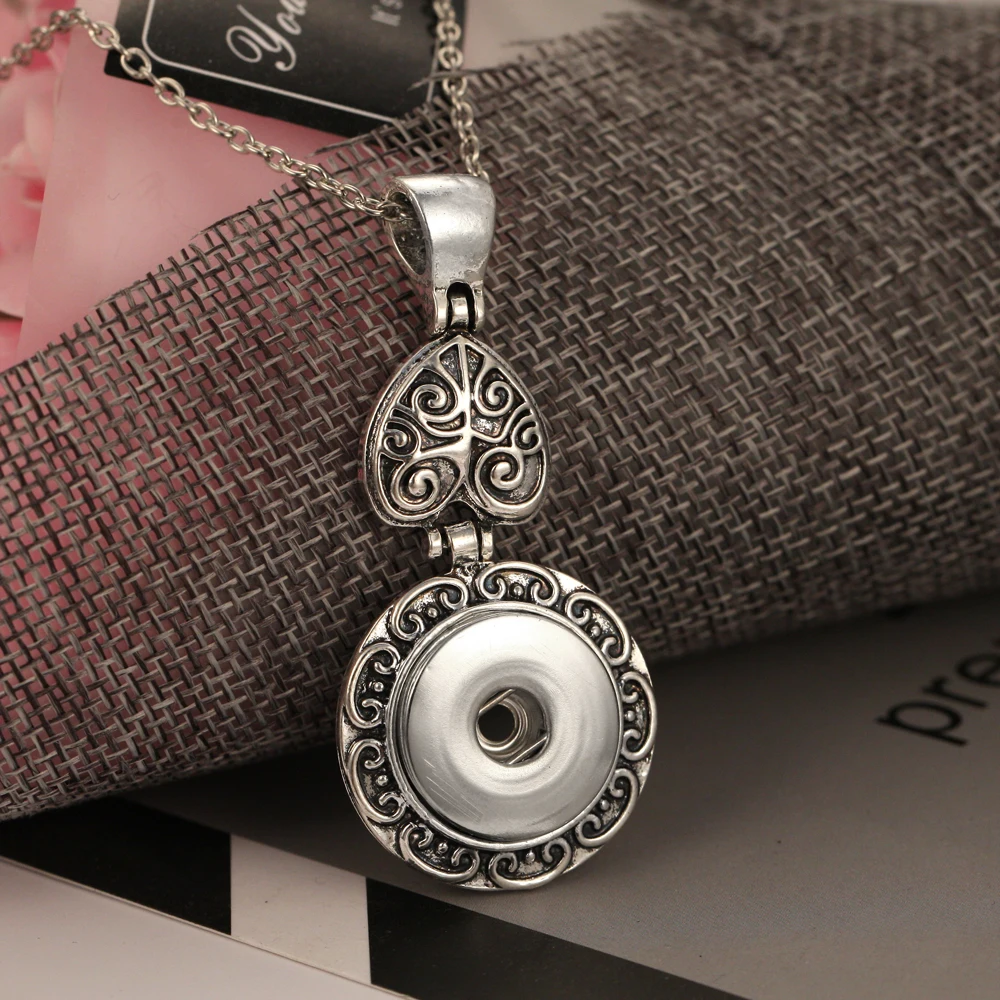 Новые винтажные ювелирные изделия с защелкой металлические кнопки ожерелья 18 мм