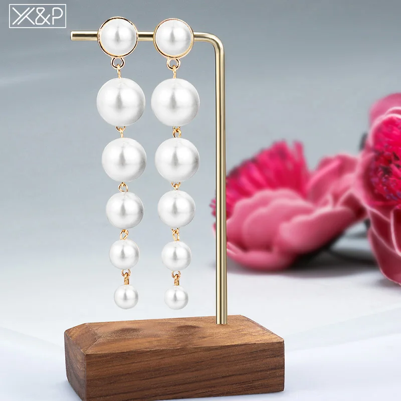 X & P 2019 новые модные серьги золотые Висячие для женщин круглые длинные большие