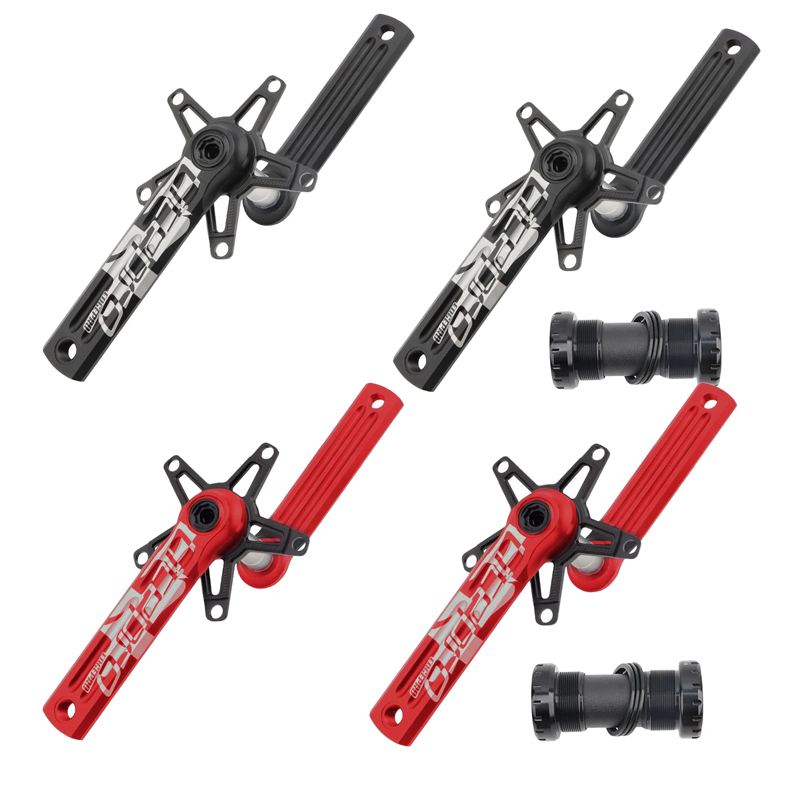 

Bike Crank Arm Set Ultralight Mountain Bike Crankset 170mm 130 BCD with Hollow Bottom Bracket for Single Chain Bicycles
