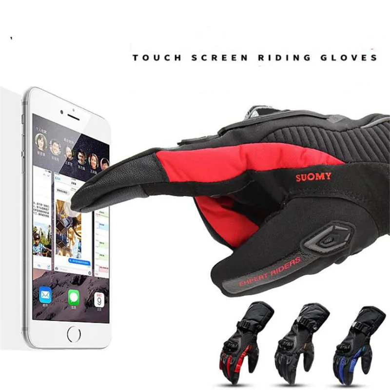 Зимние мотоциклетные перчатки ветрозащитные водонепроницаемые защитные для