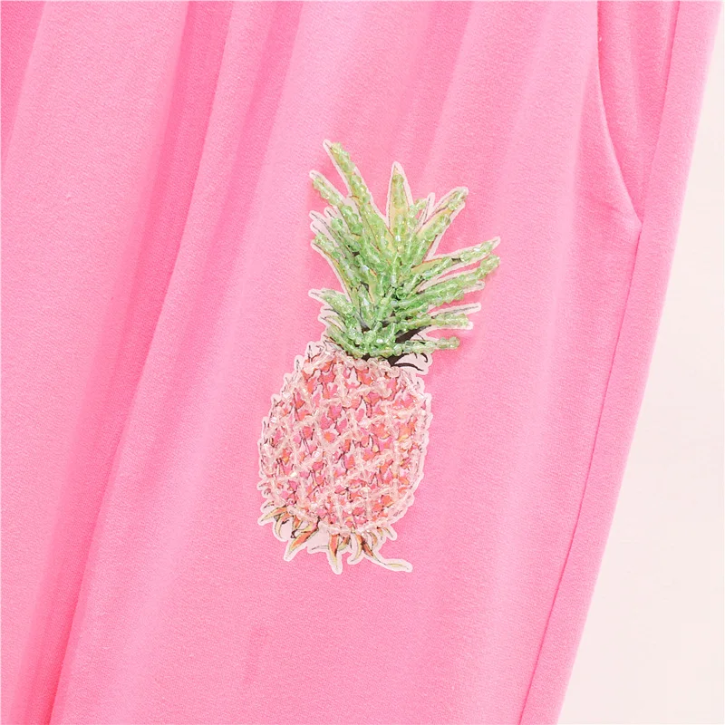 Женский спортивный комплект из 2 предметов футболка с принтом ананаса и