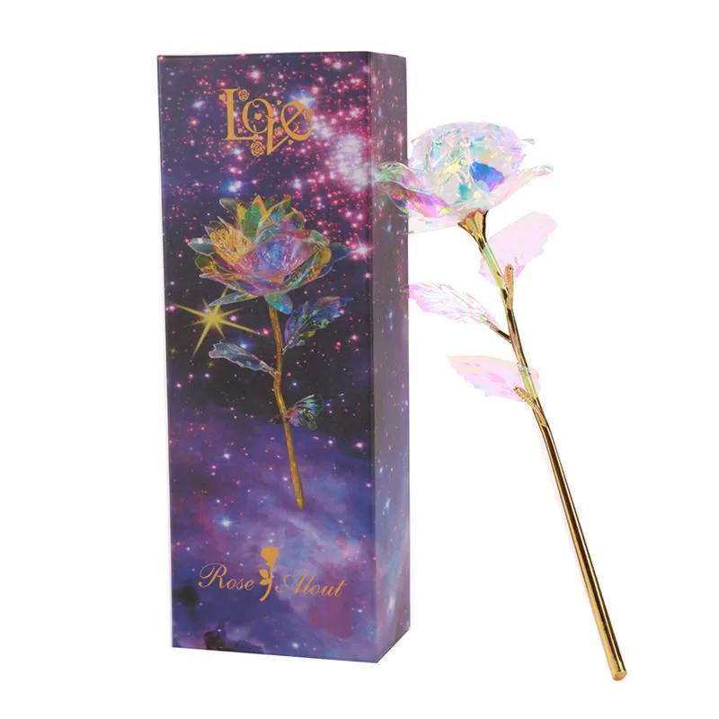 

TTLIFE Galaxy Rose Flower Artificial Valentine's Day Lovers' Gift Romantic Flowers Home Table Wedding Decoration Fake Flowers