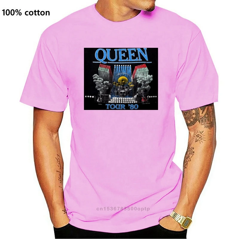 

New Queen T-shirt Tour '80 Men's Black