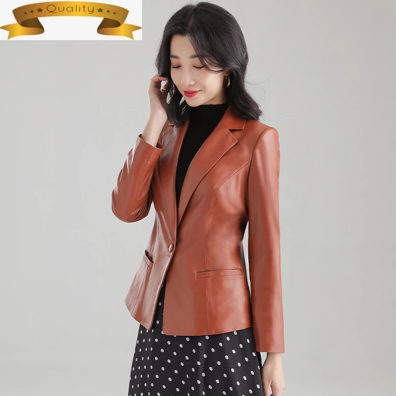 

Jacket Women's Genuine Leather Leather Jacket Women Coat Female 100% Sheepskin Clothes 2021 Mujeres Abrigos G13101-1 Pph1133