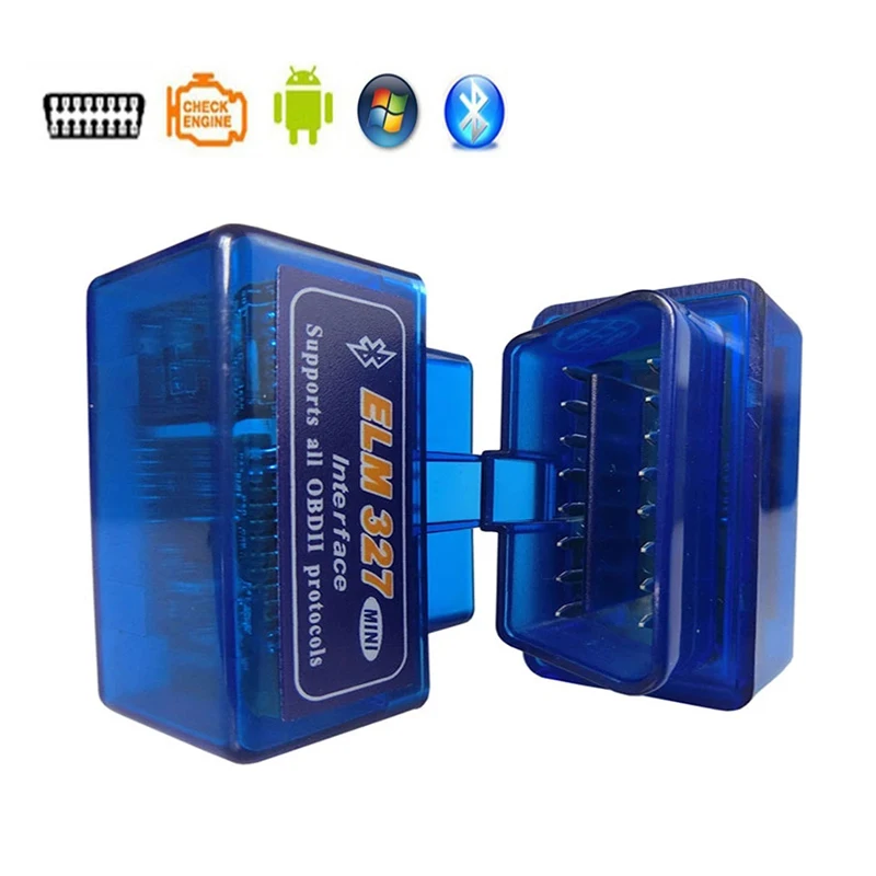 Автомобильный диагностический прибор OBDII синего цвета беспроводной мини сканер