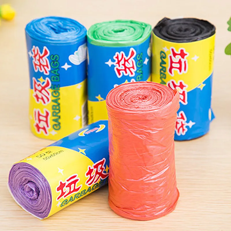 Большие мешки для мусора дома одноразовый плотный мешок Пластиковый черный