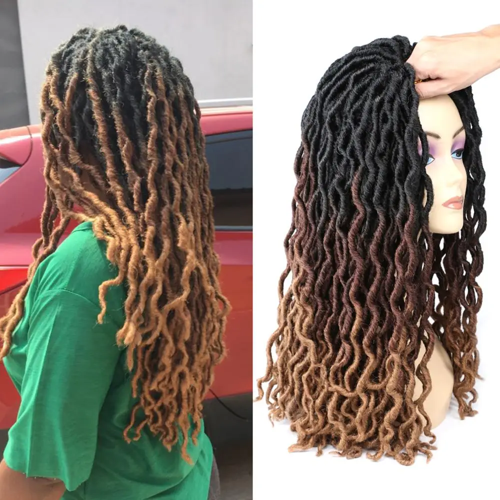 DAIRESS 18 &quotИскусственные локоны в стиле Crochet волосы богиня Locs крючком косички 24