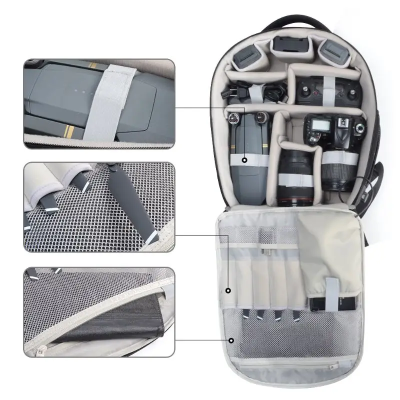 waterproof nylon storage bag backpack protective cover for dji mavic multi functional uav drone dslr camera and lens accessories free global shipping