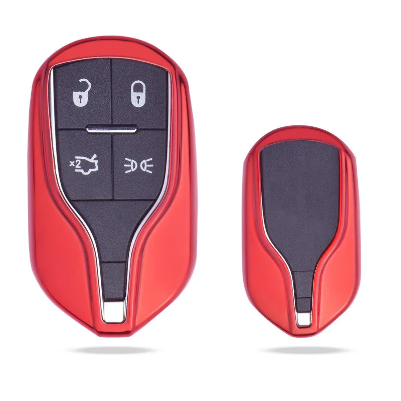 Цветной мягкий из ТПУ чехол для автомобильного ключа Maserati Levante ghibl5. Чехол смарт