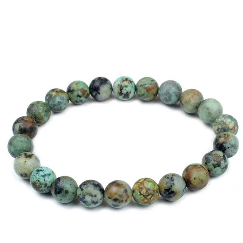 

6mm 8mm 10mm Matte Turquoises Natural Stone Bracelet Handmade Beaded Bracelets for Men Women Best Friend Jewelry
