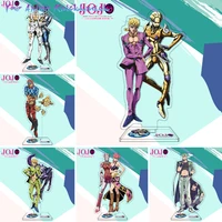 anime figure acrylic stand model plate jojo bizarre adventure cosplay desk decor standing sign keychains for fans friends gift