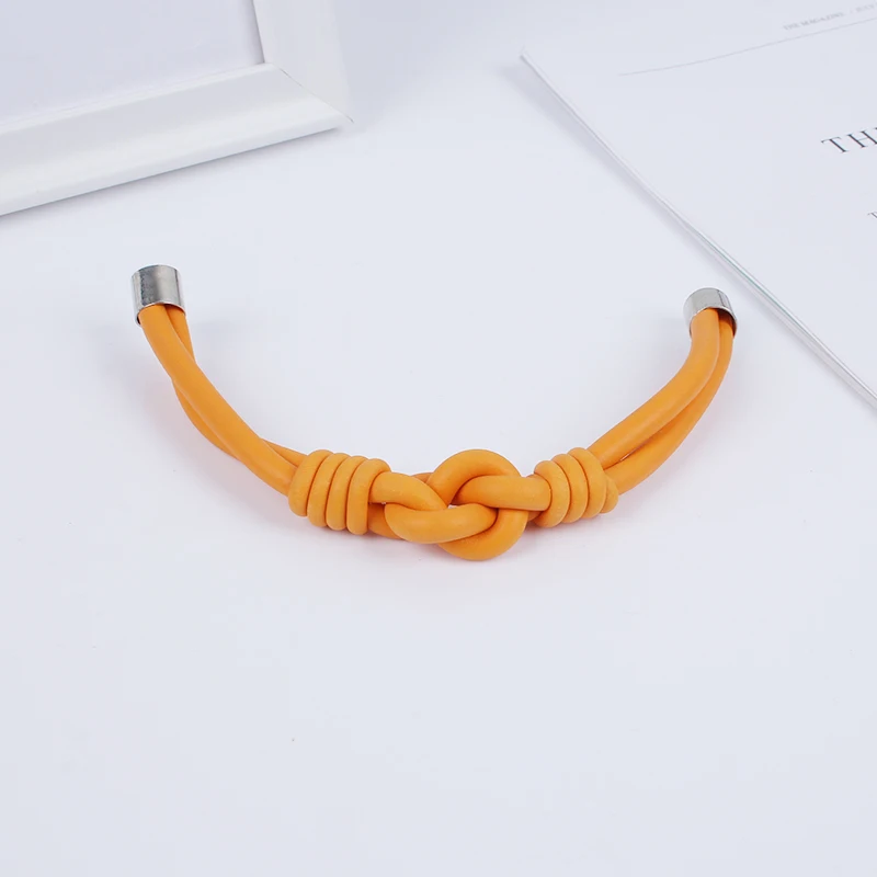 

JID Elegant Double Layer Chains Bracelets For Women 2021 New Trendy Gothic Style Rubber Bangles Punk Handcrafted Accessories