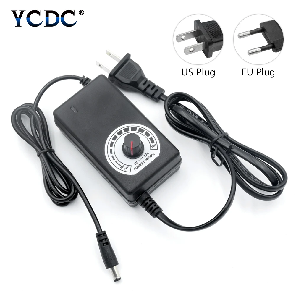 

Adjustable Power Adatper 3 9 12 24 V Volt AC 100-240V Supply Power Switching r AC To DC 3V 9V 12V 24V Universal Adapter Charge