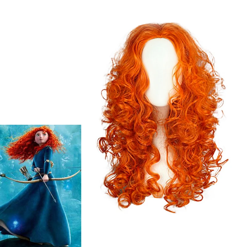 Храбрая Принцесса Мерида парик платье для костюмированной вечеринки костюм
