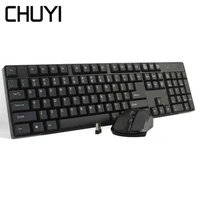 2 4g wireless keyboard and mouse combo ergonomic computer office gamer keypad and usb portable mice kit for macbook laptop pc