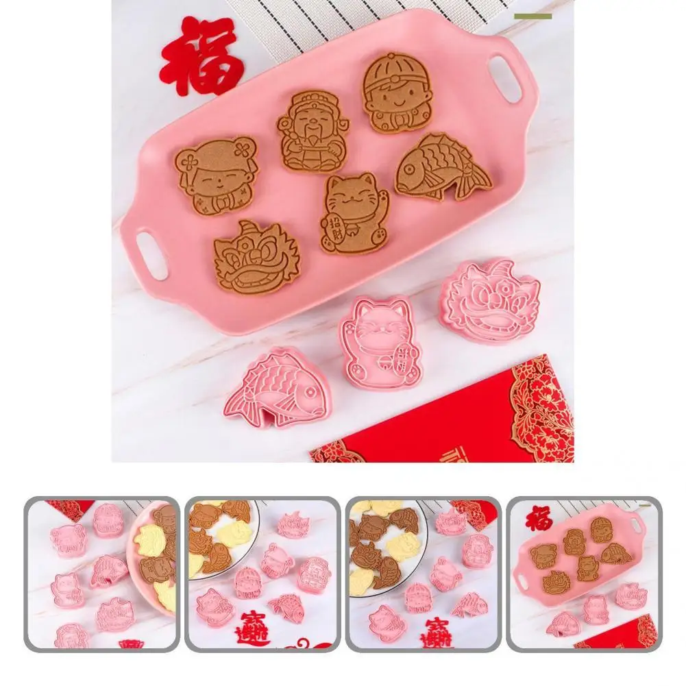 

Компактный 6 шт./компл. полезный китайский элемент 3D формовочный пресс штамп для печенья PP штамп для печенья привлекательный для дома