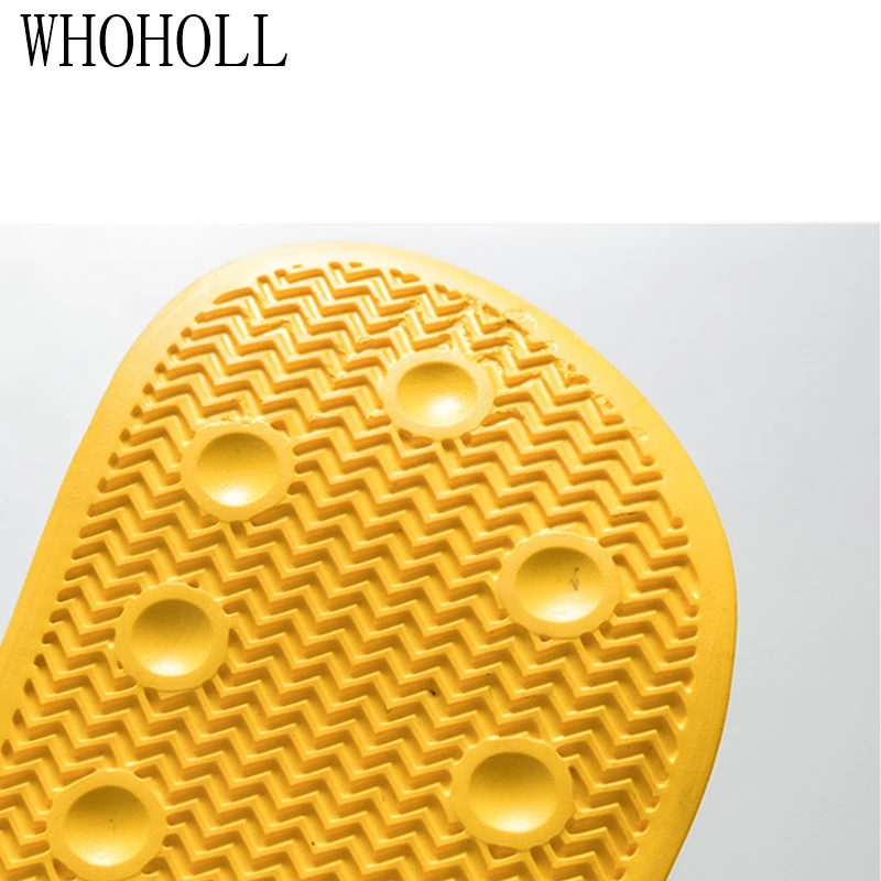 Шлепанцы для мужчин и женщин сланцы пляжа Мультяшные фрукты авокадо толстая