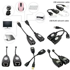 1 комплект Ethernet удлинитель USB удлинитель RJ45 Cat5e6 кабель LAN адаптер через повторитель