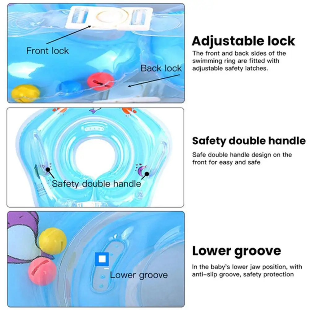 

2021 New Swimming Baby Accessories Neck Ring Tube Safety Circle Summer Float Infant Circle Water For Bathing K9B8