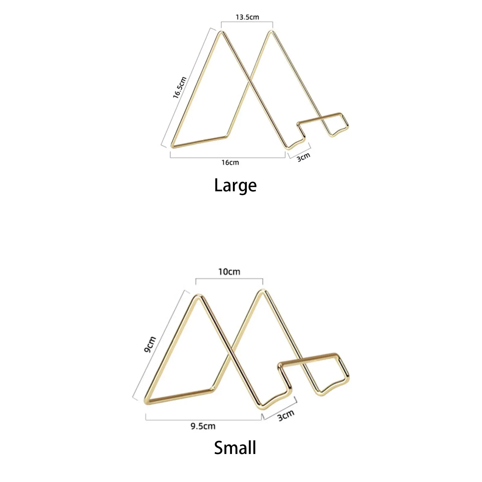 

Golden Geometric Desktop Placement Stand Mobile Phone Bracket Book Newspaper Collection Storage Rack Magazine Display Holder