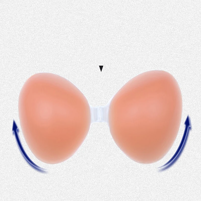 1 pair bride silicone latex paste breathable invisible chest tipstick anti-walking nipple hidden bra Size A B C |