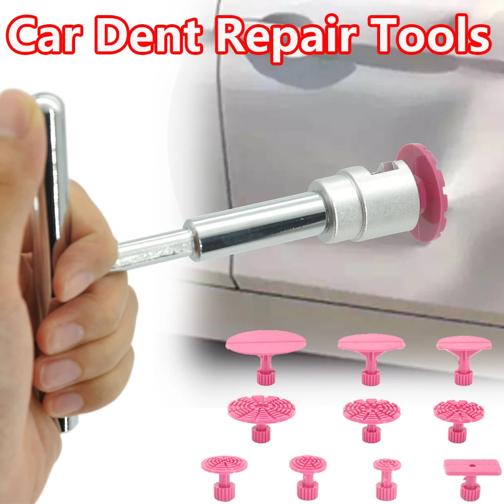 

Universal Metal Car Dent Repair Puller Plastic Gasket Sheet Hail Pit Sagging Kit T-Bar Removal Tools Auto Body Paintless Damage