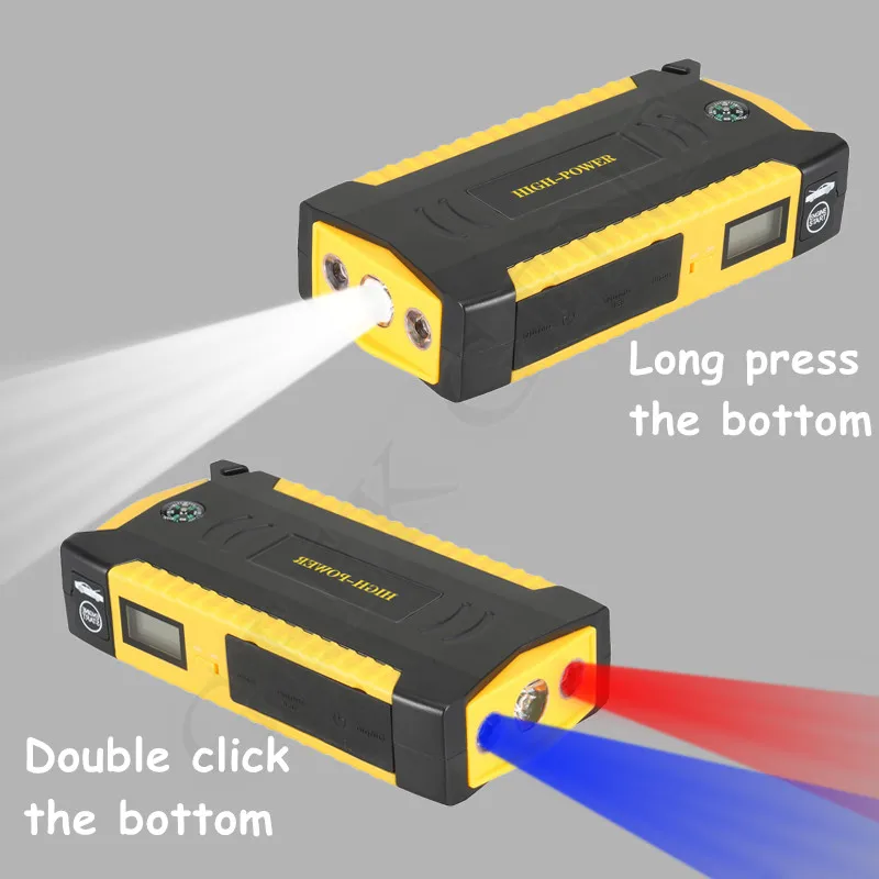 gkfly high capacity 16000mah starting device booster 12v portable car jump starter cables power bank car starter battery charger free global shipping