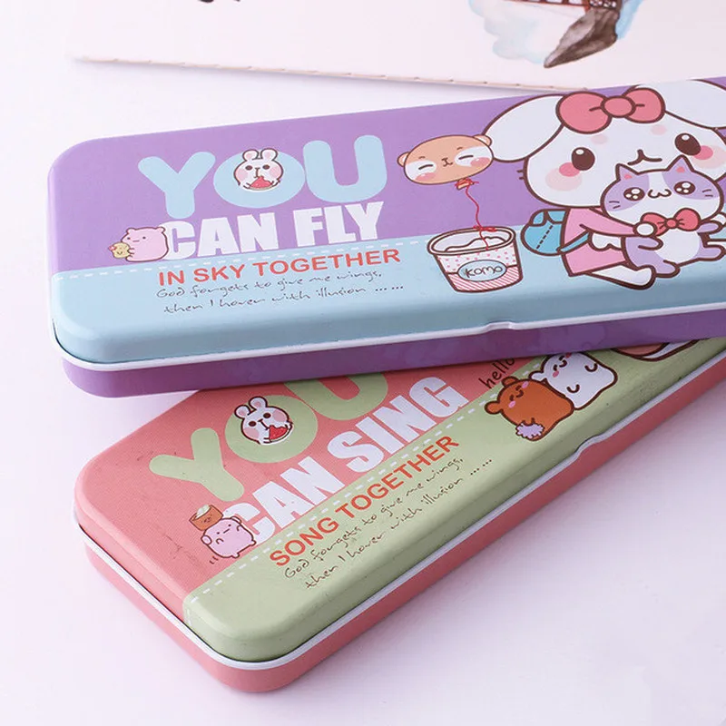 1 шт. Металлический Чехол карандаш с рисунком для школьников подарки обучения