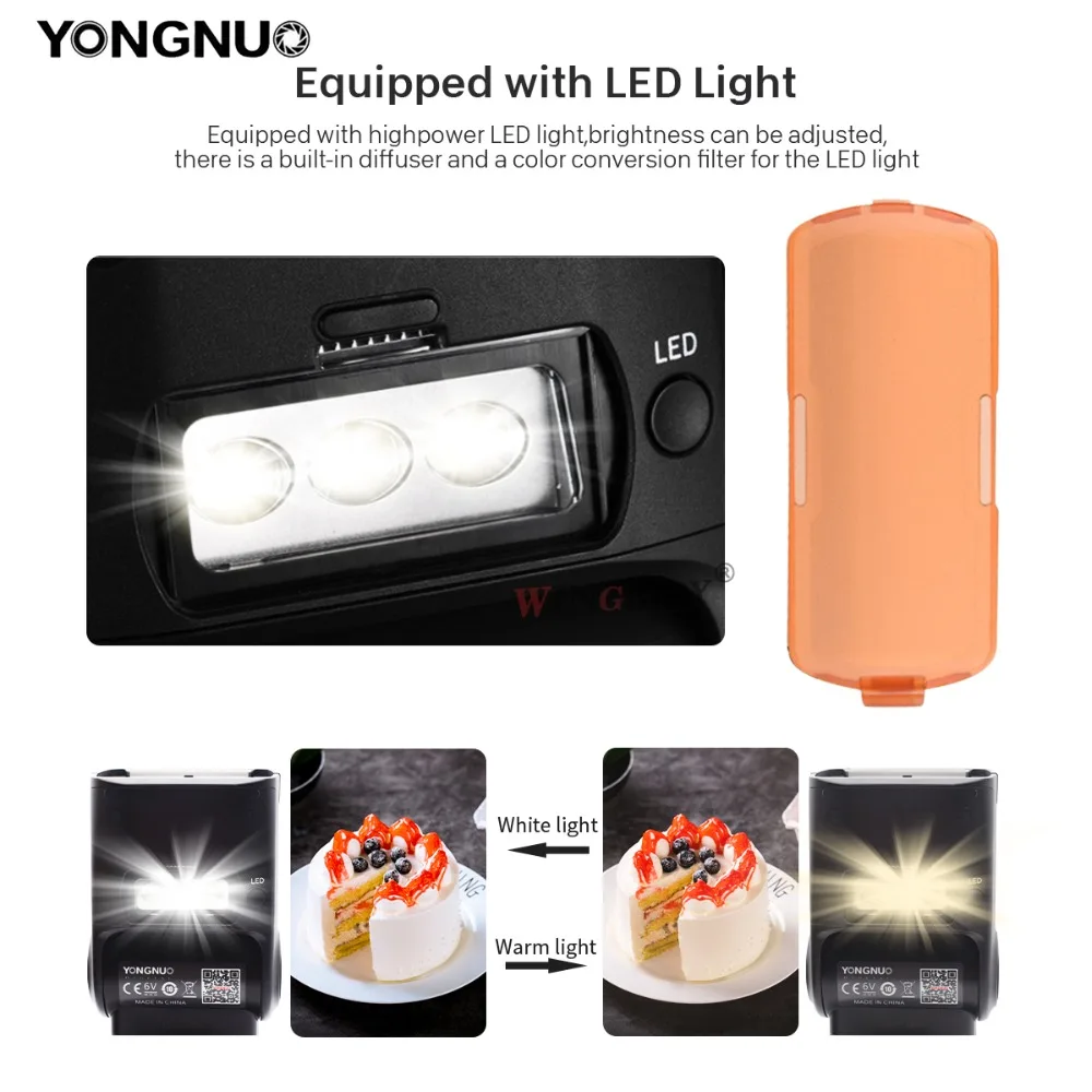 YONGNUO YN968N II Вспышка Speedlite для Canon Nikon DSLR Совместимость с YN622N YN560 Беспроводной ttl Speedlite 1/8000 светодиодный светильник
