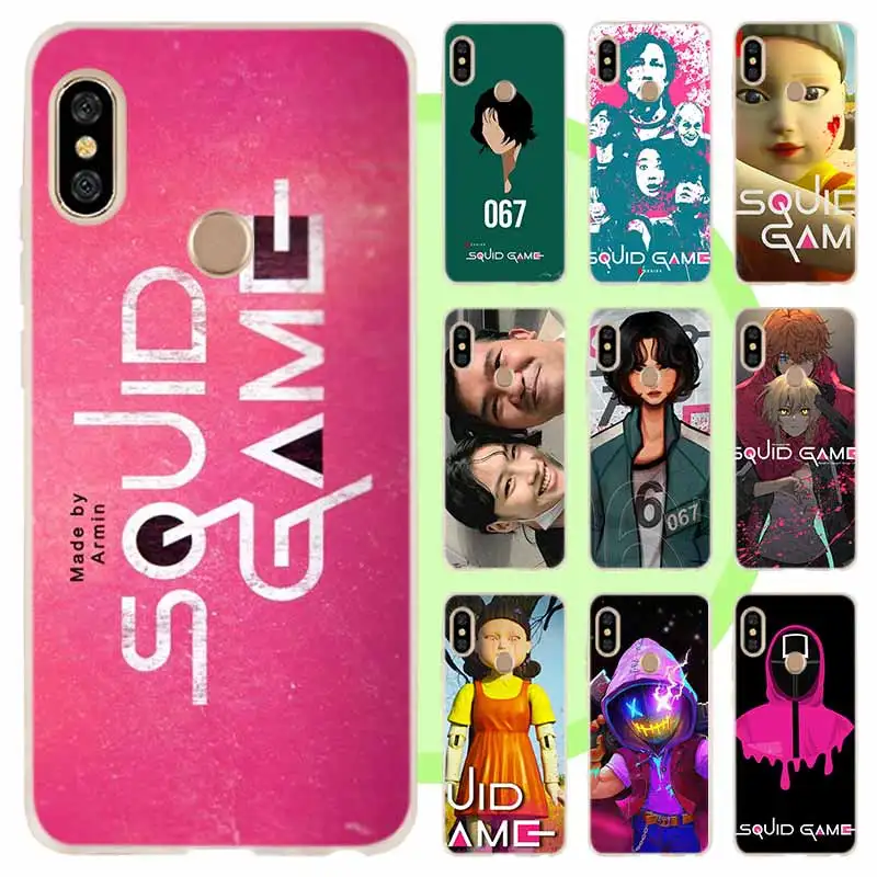 

Slim Silicone Case For Xiaomi Redmi 9a 8A 7A Matte Soft Case Note 10 9 8 7 Pro Max Y3 10S 9S 8T 5G squid game tv