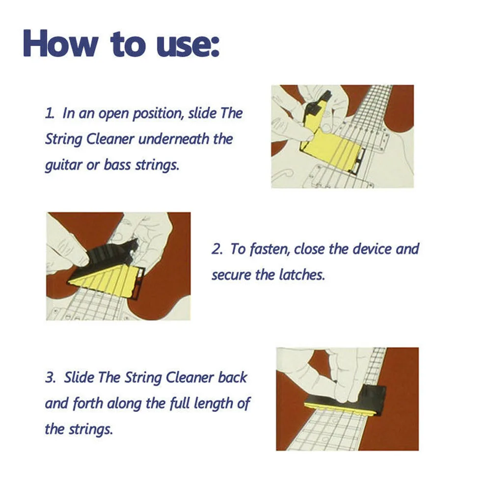 

5Pcs Guitar Bass Cleaner Cleaning Cloth Microfiber with 1pcs Guitar String Scrubber Cleaner Fingerboard for Guitar Accessories