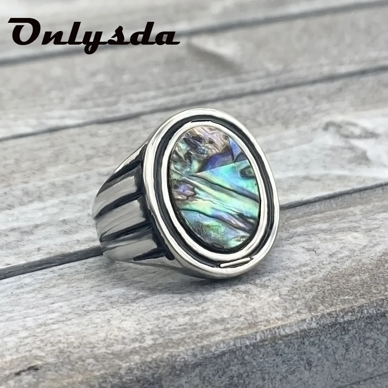 

Мужское Винтажное кольцо с эмалью, в стиле панк, классическое, черное, круглое, с ракушками, мужское эмалевое кольцо, подарок, дропшиппинг ...