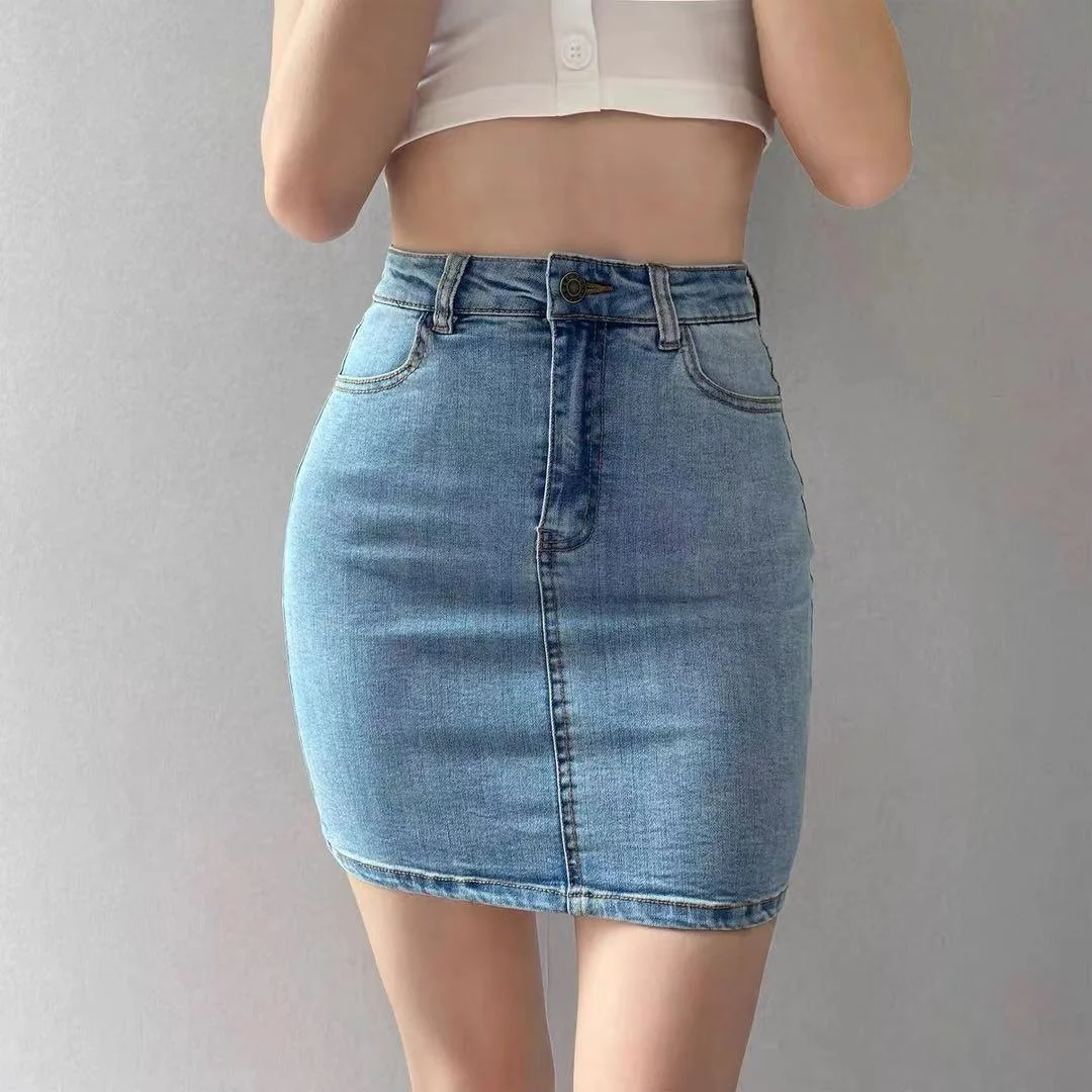 

Denim Rokken Women Retro Vintage High Tail Package Hip Sexy Short Rok Clothing Fashion Party Outrunner Office Ladies Daily Soft