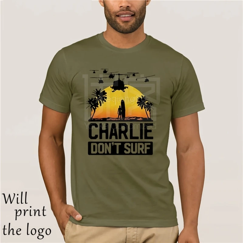 Мужская футболка с коротким рукавом Charlie Dont Surf Apocalypse Now брендовая круглым вырезом