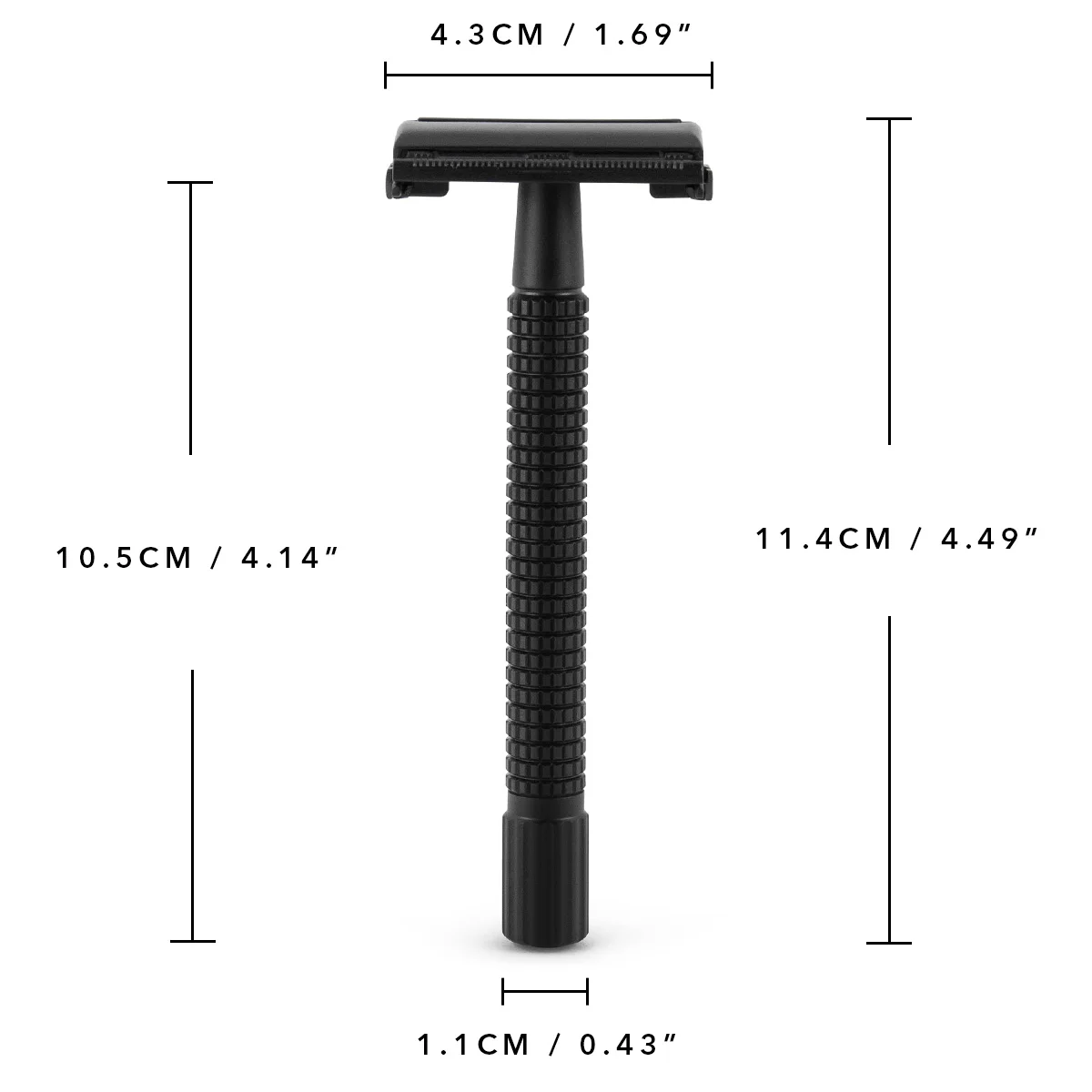 Безопасная бритва Qshave IT с матовым черным стальным покрытием, Классическая Безопасная бритва с длинной ручкой и открытой бабочкой 11,4x4,3 Weishi с 5 лезвиями