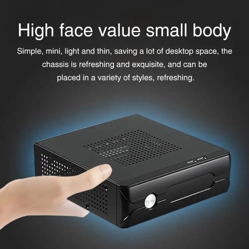 HTPC 2 0 USB игровой блок питания металлический корпус компьютерный чехол Mini ITX