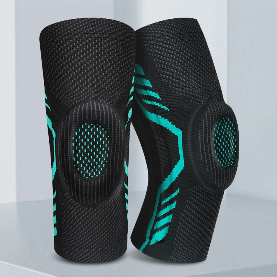 WorthWhile 1/2PCS Silicon Padded Basketball Knee Pads Patella Brace Kneepad Joint Support Fitness Protector Compression Sleeve | Спорт и