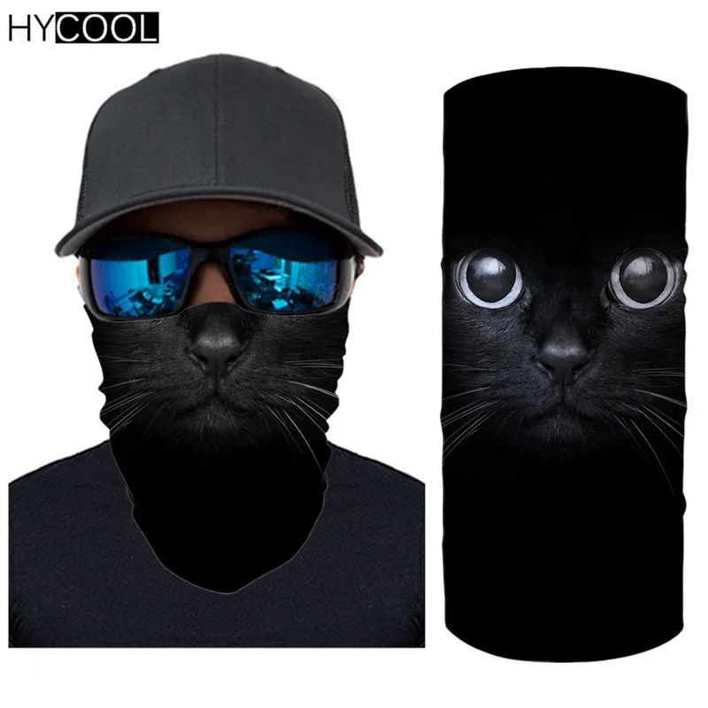 

Головные уборы HYCOOL с принтом в виде кошачьих глаз, бандана с животным, шарф, шейные гетры, бесшовные, походные, велосипедные головные уборы