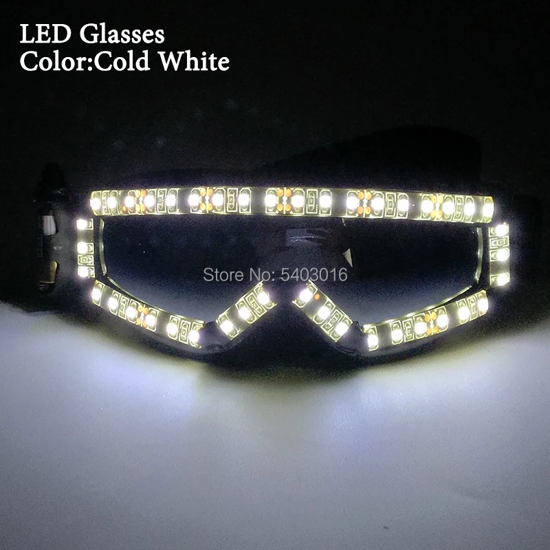 Модные крутые очки со светодиодной подсветкой темные креативные светящиеся для
