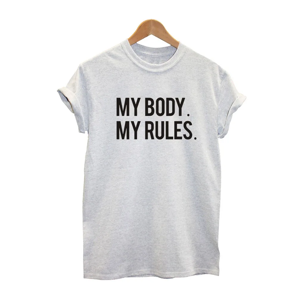 Футболка с надписью My Body Rules | Женская одежда