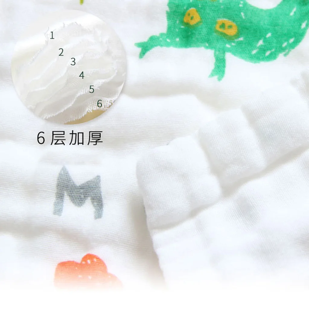 5 шт./упак. Детские квадратные слюны полотенце Младенцы Мультфильм Печать